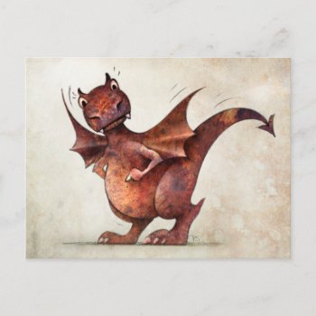 Kid's Funny Little Dragon Postcard by StrangeStore at Zazzle