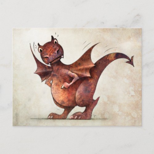 Kid's Funny Little Dragon Postcard