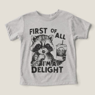 Kids Funny Raccoon T-Shirt Toddler T-shirt