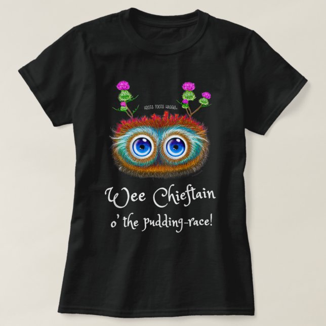 Kids Funny Scottish Haggis, Robert Burns Night Chi T-Shirt (Design Front)