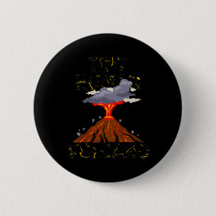 Kids Funny Tiny Human Volcano Quote Toddler Boys Button