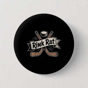 Kids Funny Youth Ice Hockey Little Sister Brother Button