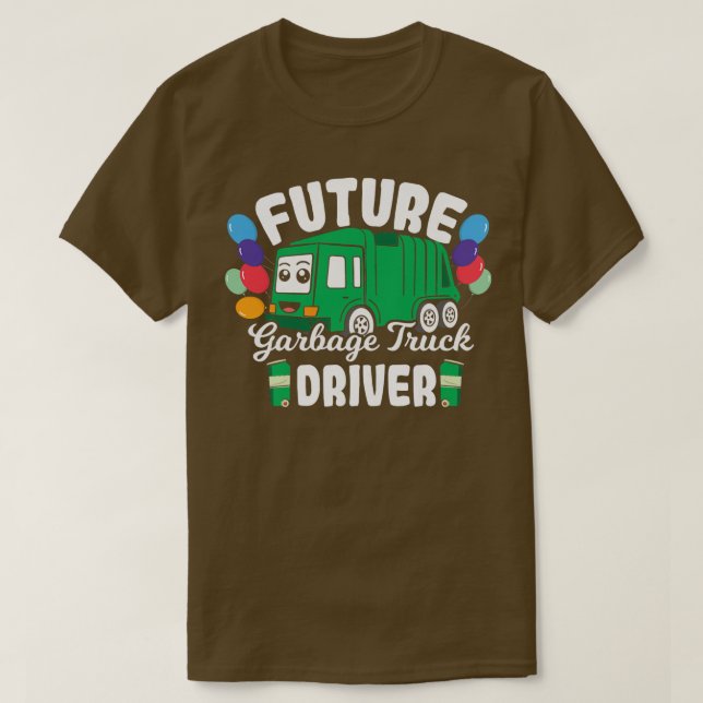 Kids Future Garbage Truck Driver - Boy Trash Dump  T-Shirt (Design Front)