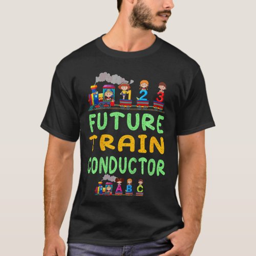 Kids Future Train Conductor T_Shirt