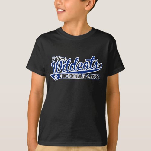 KIDS FUTURE Wildcats Cheerleader SS Black Tee