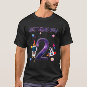 Kids Galaxy Astronaut 2Nd Birthday Boy Tee Family
