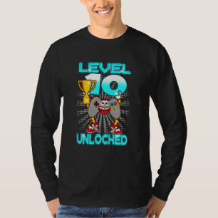 Kids GAMER 10th Tenth BIRTHDAY Party LEVEL 10 Ten T-Shirt