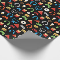 Kids Gamer Video Game Snacks Pizza Donuts Fun Wrapping Paper