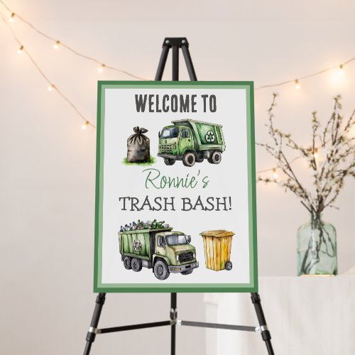 Kids Garbage Themed Birthday Party Foam Board