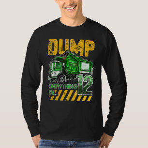 Kids Garbage Truck 12th Birthday 12 Years Old Birt T-Shirt