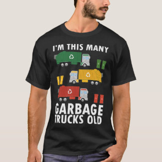 Kids Garbage Truck Birthday Shirt 3 Year Old Boy 3