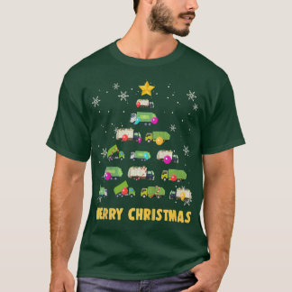 Kids Garbage Truck Christmas Tree Boys Trucks  T-Shirt