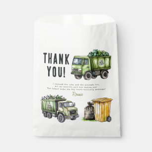 Kids Garbage Truck Themed Birthday Party Favor Bag