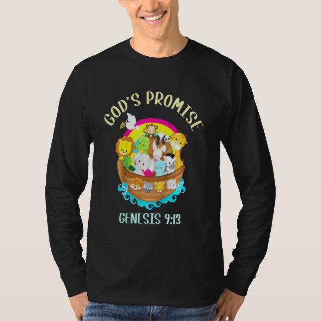 Kids Genesis 913 Gods Promise Rainbow Bible Youth T-Shirt (Front)