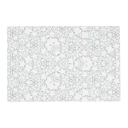 Kids Geo Stars Activity Coloring  Placemat
