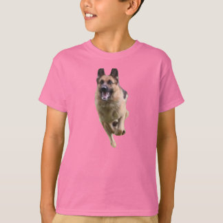 Kids' German Shepherd Sleeve V-Neck T-Shirt