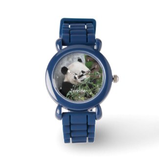 Kids Giant Panda, Blue Silicone Strap Wrist