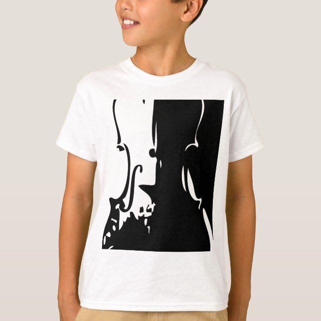 Kids Giant Violin Ringer T-shirt (Front)