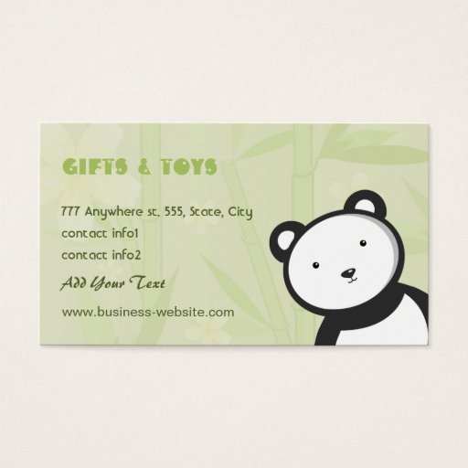 Customizable Kids Gift Shop Business Card