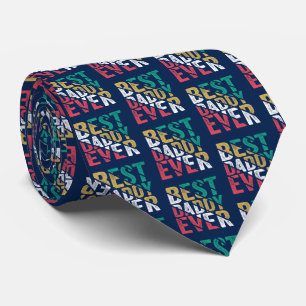 Kid's Gift To Father Modern Typography Best Daddy Neck Tie