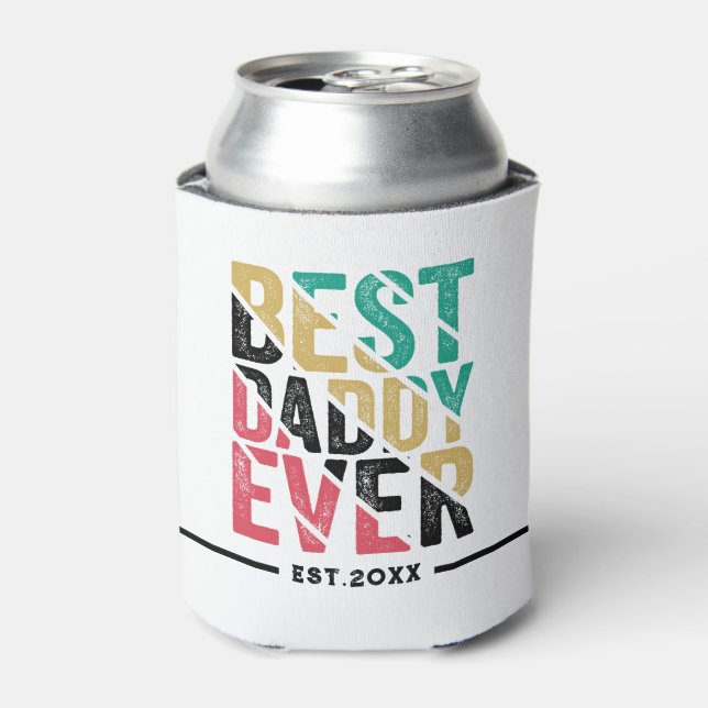 Kid's Gift To Father Modern Typography Can Cooler (Can Front)