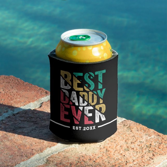 Kid's Gift To Father Modern Typography Can Cooler (In Situ Pool)