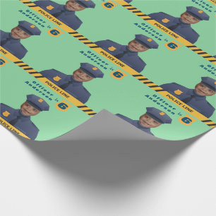 Kids Gift Wrap Police Birthday
