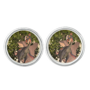 Kids Gigantoraptor Dinosaur Adventure Art Cufflinks