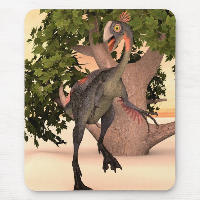 Kids Gigantoraptor Dinosaur Adventure Art Mouse Pad (Front)