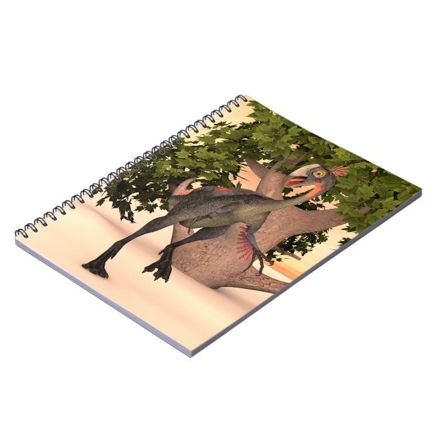 Kids Gigantoraptor Dinosaur Adventure Art Notebook (Left Side)