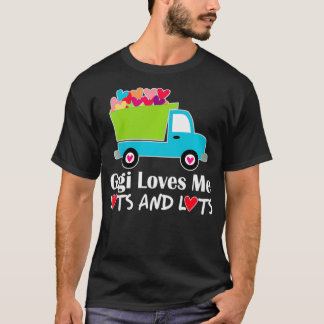 Kids Gigi Loves Me Grandson Valentine Truck T-Shirt
