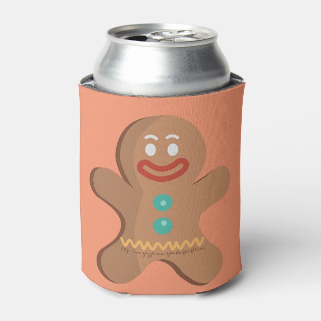 "Kids Ginderbread man" Can Cooler (Can Front)