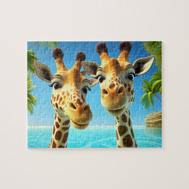 Kids Giraffes Jigsaw Puzzle - Tropical (Horizontal)