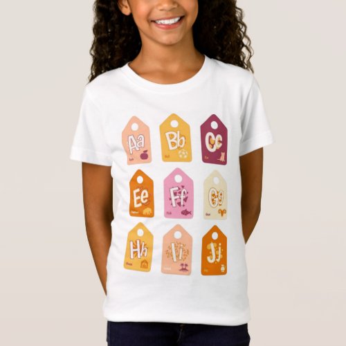 kids girl alphabet  T_Shirt