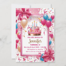 Kids (Girl) Birthday invitation card