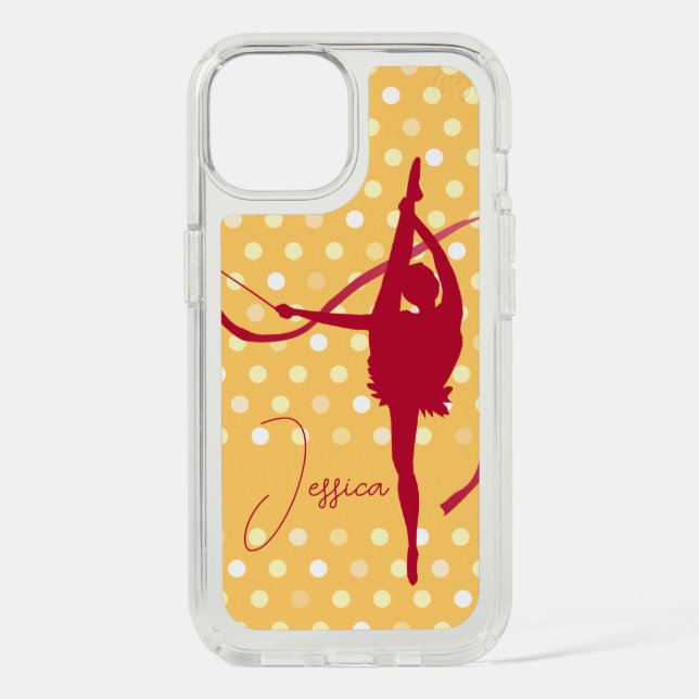 Kids girls named gymnast polka dot ipad  speck iPhone case (Front)
