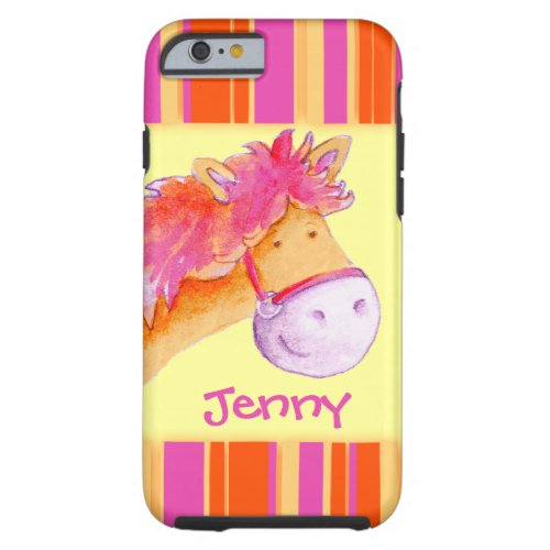 Kids girls named pony yellow iphone case