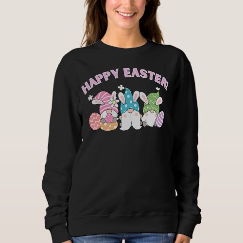 Kids Gnome Easter Outfit Easter Basket Egg Hunting Sweatshirt