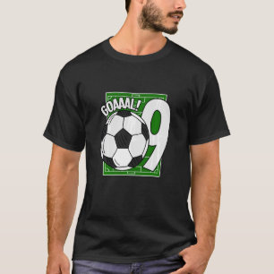 Kids Goaaal 9th Birthday 9 Year Old Soccer Player T-Shirt