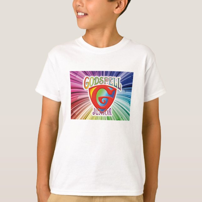 Kid's "Godspell Jr." - Fancy Logo T-shirt (Front)