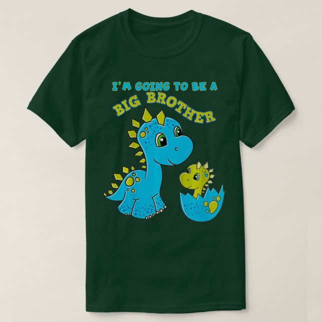 Kids Going to be a Big Brother  Dinosaur  T-Shirt (Design Front)