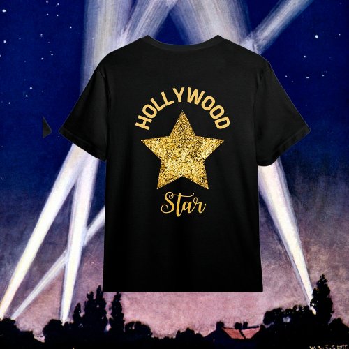 Kids Gold Hollywood Star T_Shirt