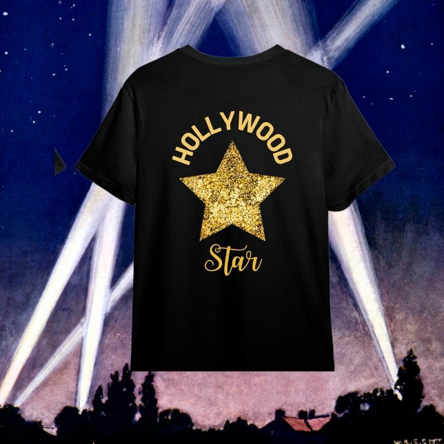 Kids Gold Hollywood Star T-Shirt (Creator Uploaded)