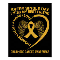Kids Gold Ribbon Childhood Cancer Awareness Miss B Poster