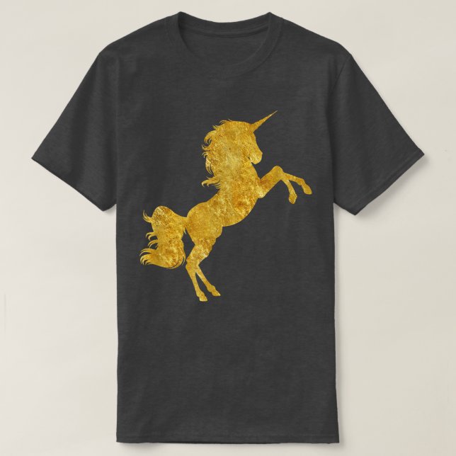 Kids Gold Unicorn Gift   Girls  T-Shirt (Design Front)