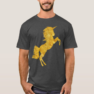 Kids Gold Unicorn Gift Girls T-Shirt