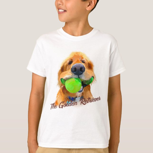 Kids' Golden Retriever T-Shirt (Front)
