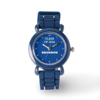 Kids Grad Boys Blue Graduation Name School Watch