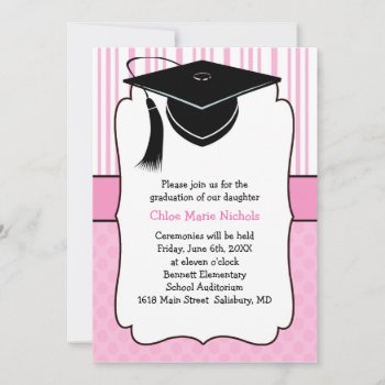 Kids Graduation Announcements (for A Girl) by whupsadaisy4kids at Zazzle