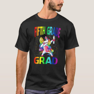 Kids  Graduation Fifth Grade Grad Unicorn T-Shirt